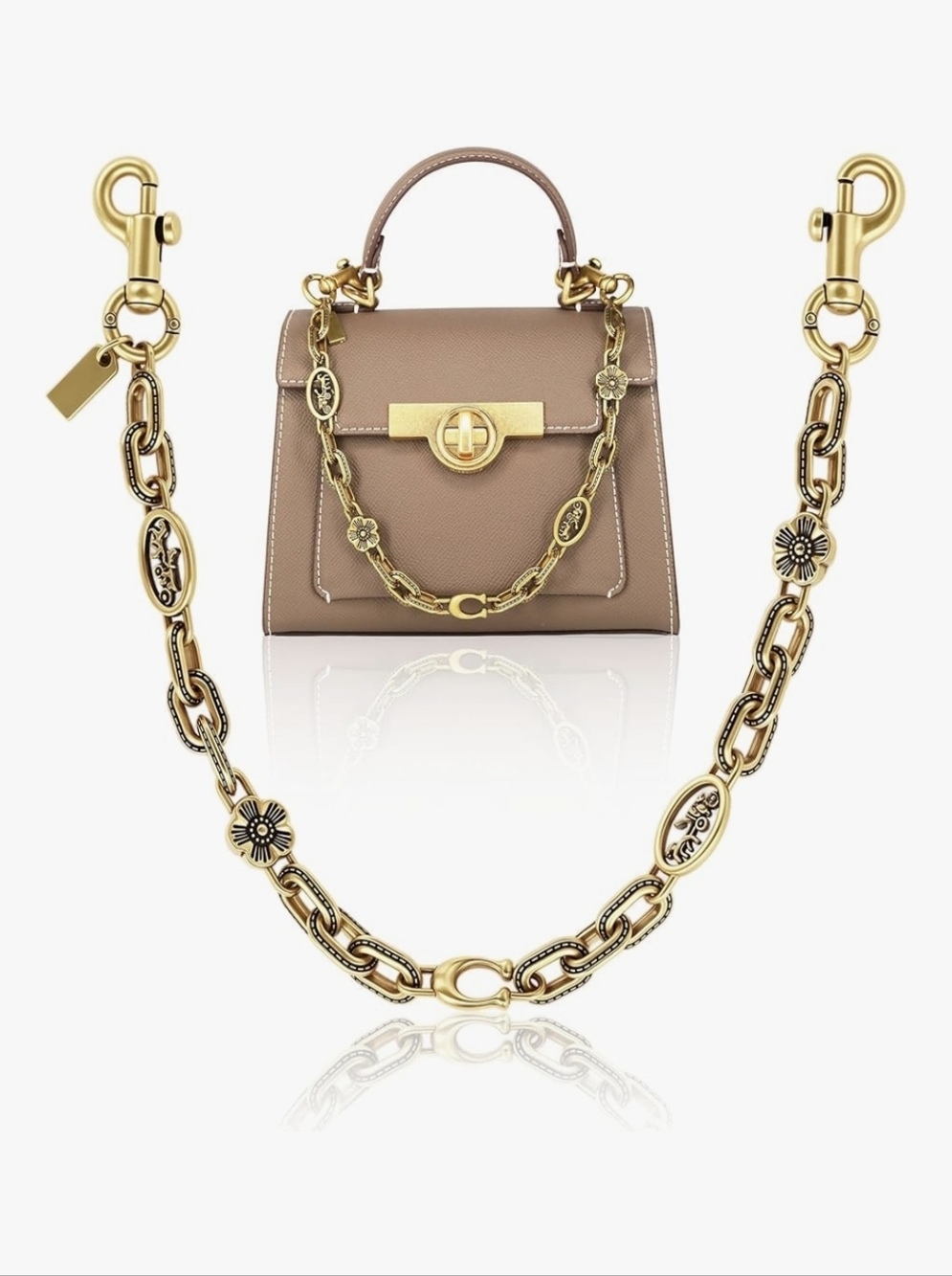 Classic C Gold Floral Chain Strap